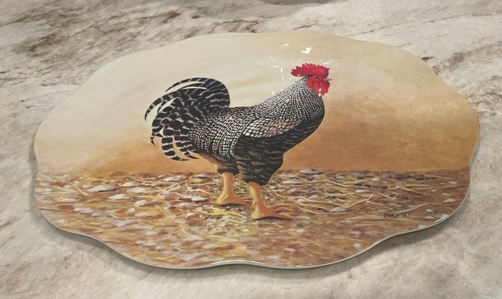 Keller Charles chicken melamine serving platter 17-1/2”